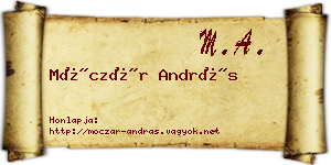 Móczár András névjegykártya