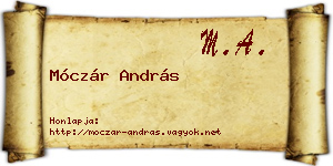Móczár András névjegykártya