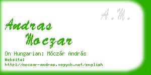 andras moczar business card