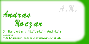 andras moczar business card